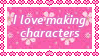 i love making characters stamp